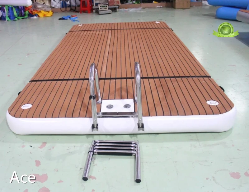 Outdoor Foldable Inflatable Drop Stitch Dock Floating Water Platform Inflatable Island Inflate Floating Dock 1