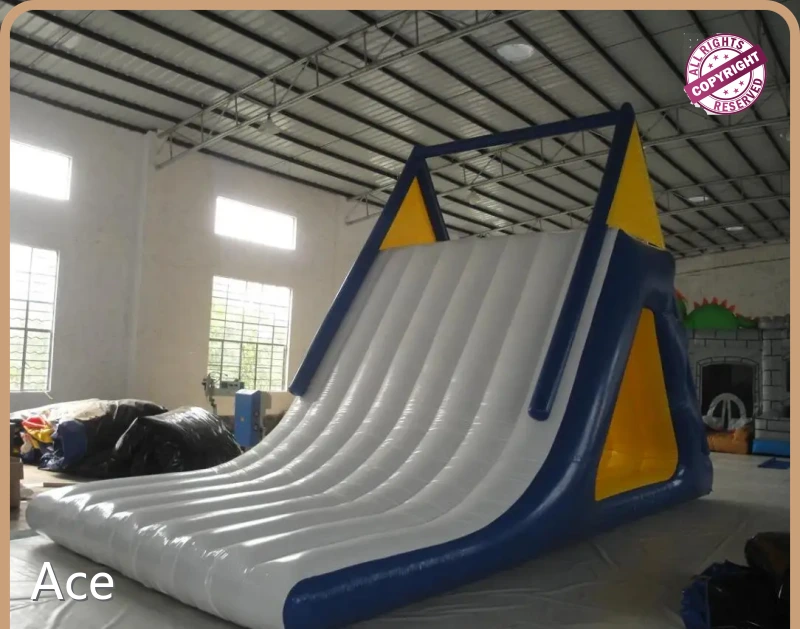 Inflatable Floating Water Park Trampoline Water Triangle Slide For Adults And Children 1