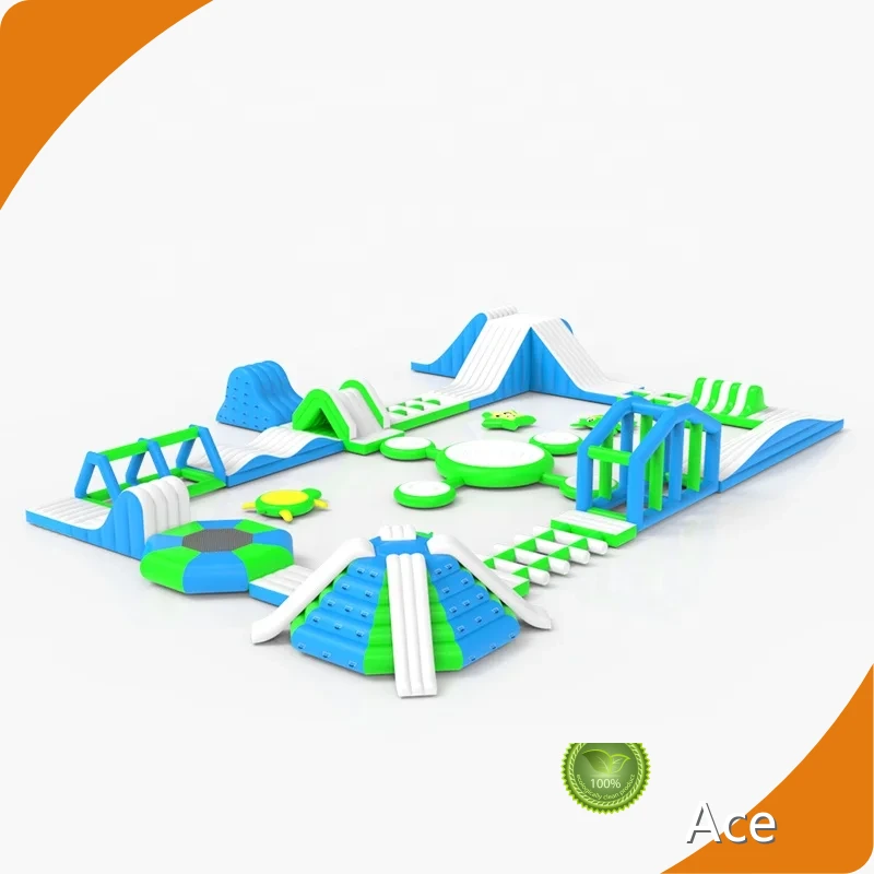 Commercial Small Floating Lake Inflatable Water Park Obstacle Course 1