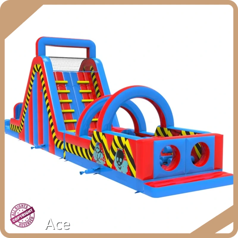 Toxic Theme Marble Inflatable Obstacle Course Outdoor Challenge Game 1