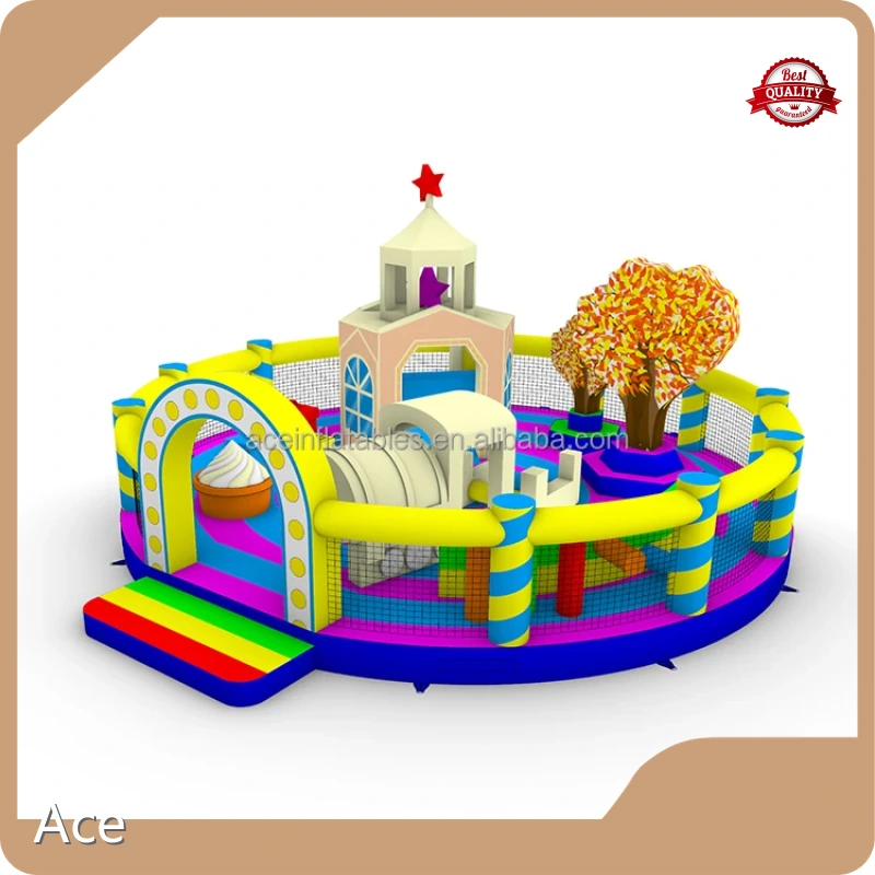 Free Design Kids Children Playground Equipment Bounce House Soft Play Equipment Colorful Indoor Outdoor Inflatable Playground 1