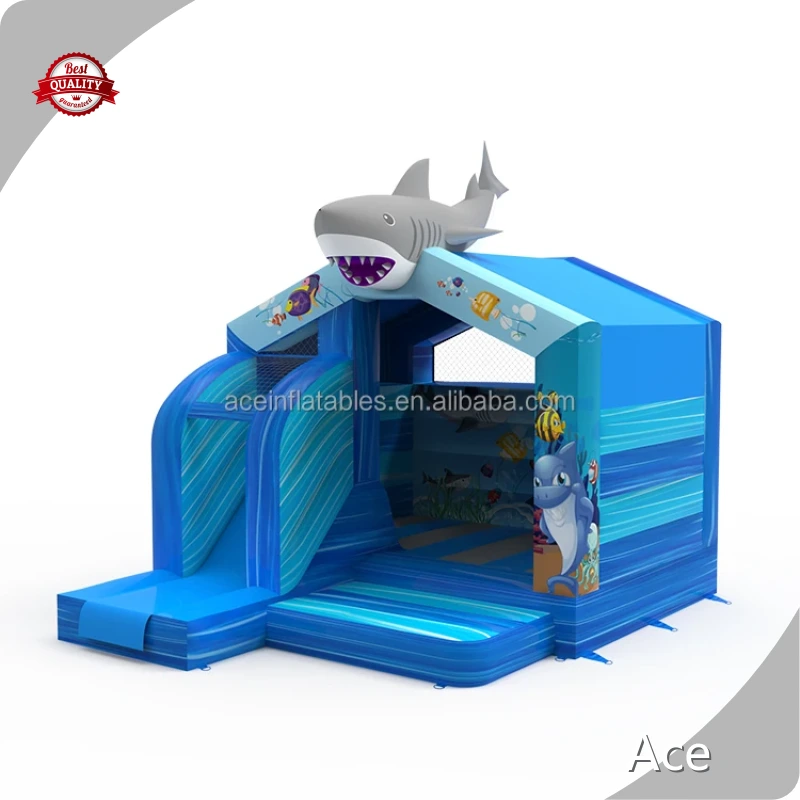 Outdoor Commercial Jump Kids Jumpers Combo With Slide Jumping Castle Bounce House Ocean Sea Theme Inflatable Bouncer 1