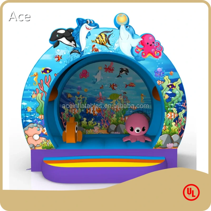 Commercial Outdoor Inflables-y-brincolin Bouncy Castle Bouncing Castle Ocean Animal Inflatable Bouncer Bounce House 1