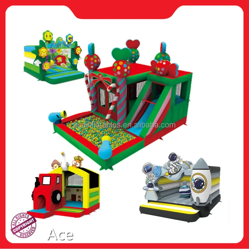 Outdoor Commercial Inflatable Bouncer Bounce House Combo With Slide Kids Jumping Castle Party Rental Equipment 1