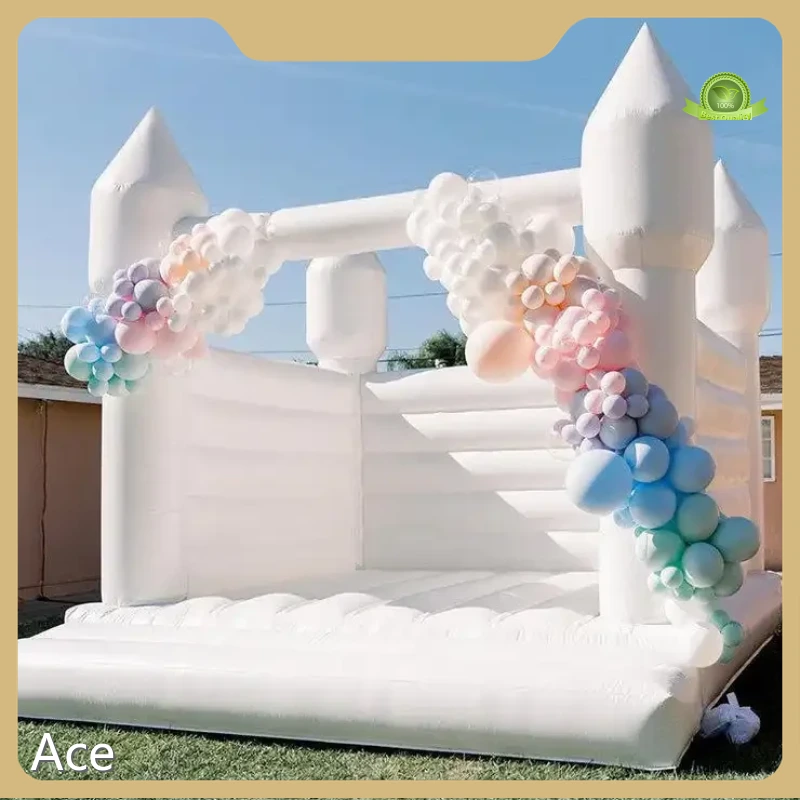 Commercial Kids Jumpers Party Rental Equipment Jumping Castle Inflatable Bouncer Inflatable White Bounce House Bouncy Castle 1