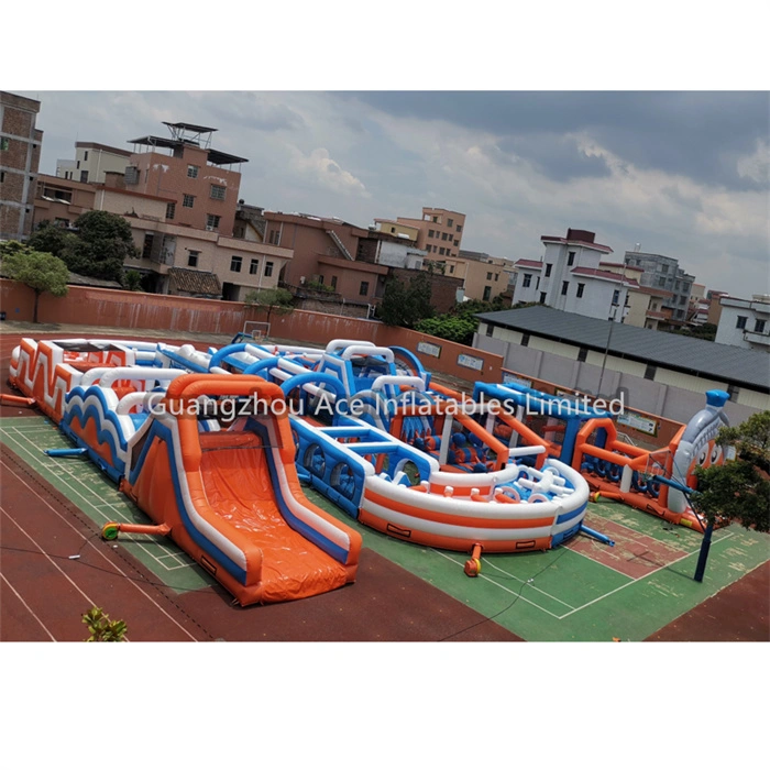 400ft Long Commercial Crazy Game Insane 5k Inflatable Obstacle Course For Sale 1