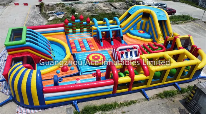 OEM Bounce House Inflatable Water Slide Ace Plato 0.55mm Pvc Tarpaulin 7