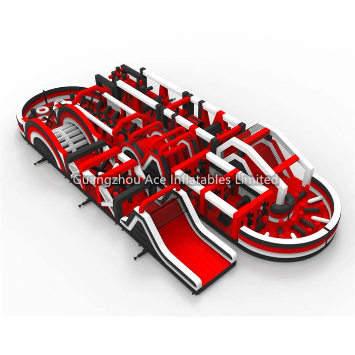 Inflatable 5k Obstacle Course for Giant Kids and Adults - Outdoor Bouncy Castle Racing Fun 1