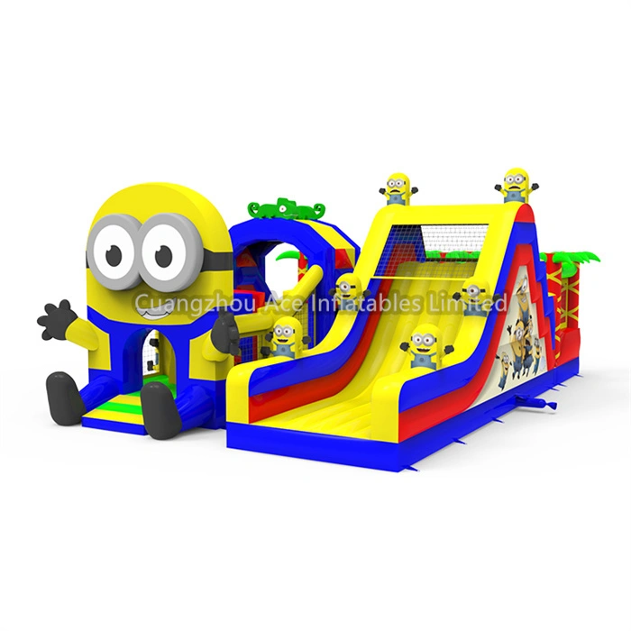Dessin animé Minions thème gonflable parcours d'obstacles terrain de jeu Fun City 1