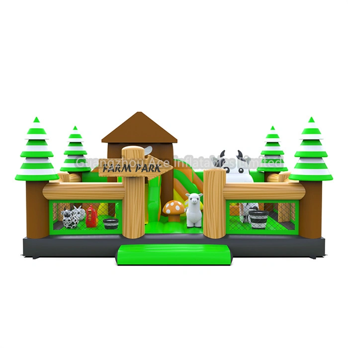 Kids' Farm Land Cow Bouncy Castle Playground- Customized Inflatable Jumping Fun 1