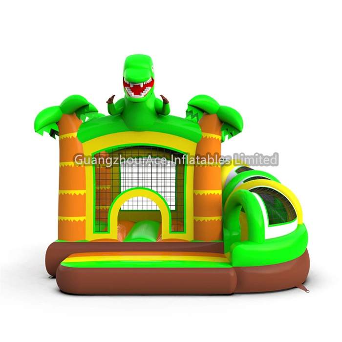 New Design Inflatable Dinosaurs Combo Slide Bounce House For Kids 1