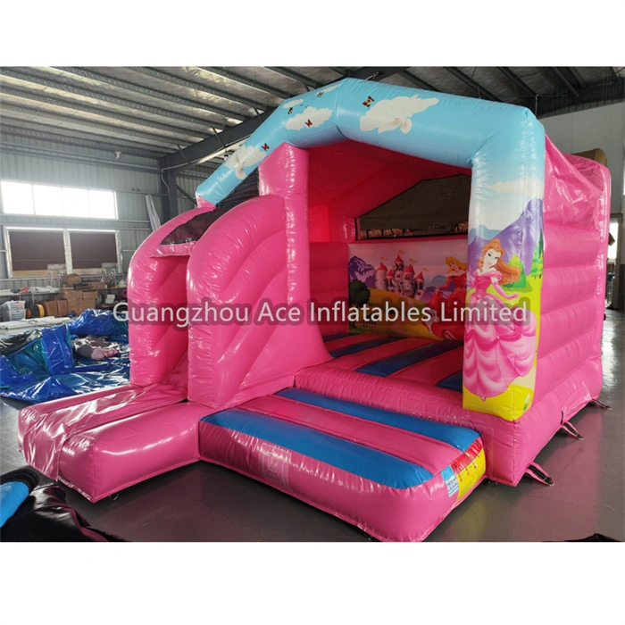 Princess Girl Inflatable Bounce House Bouncy Castle Combo with Slide 1