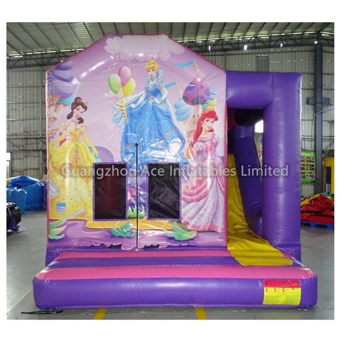 Princess Inflatable Bouncy Castle with Slide - Outdoor Kids Inflatable Combo 1