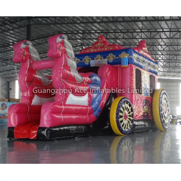 Outdoor Princess Carriage Combo Bouncy Castle with Slide 1