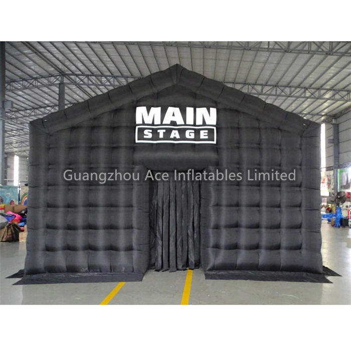 Black Inflatable Nightclub Party Tent- with disco light and smoke machine 1