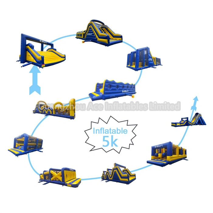 Commercial Giant Adults 5k Run Inflatable Obstacle Course For Sale 1