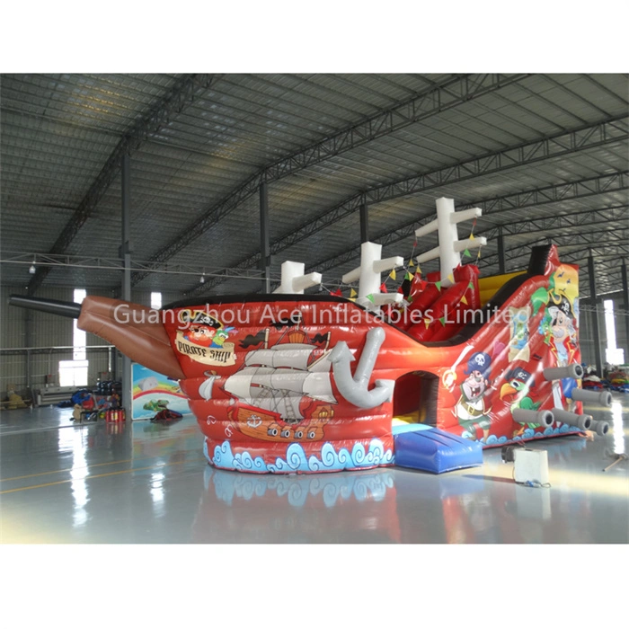 Outdoor Pirate Ship Inflatable Combo Bouncy Castle For Sale 1