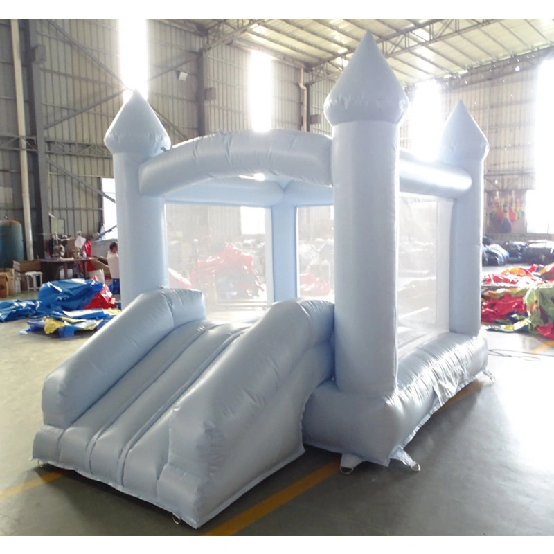 Pastel Wedding Bounce Castle with Slide - 8x8ft Inflatable Bouncer 1