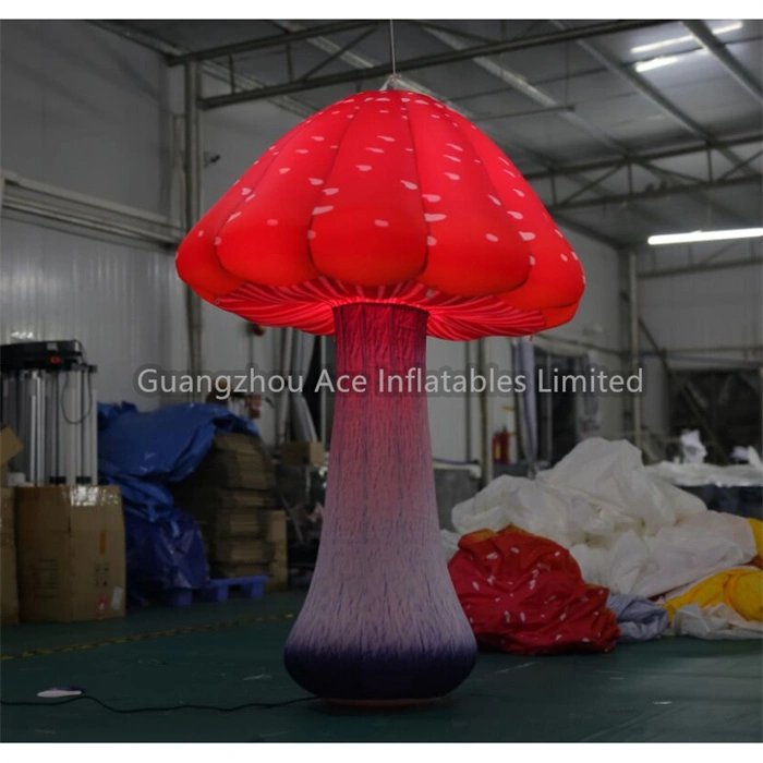 Champignon gonflable coloré avec lumière LED pour la décoration de scène extérieure 1