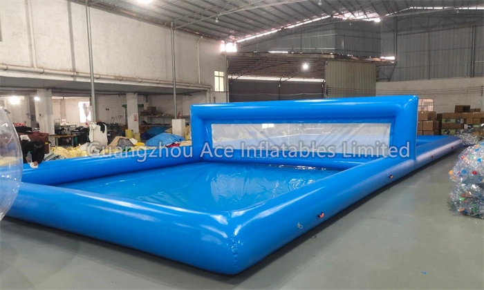 Cancha de voleibol de playa inflable para piscina y juegos acuáticos 1