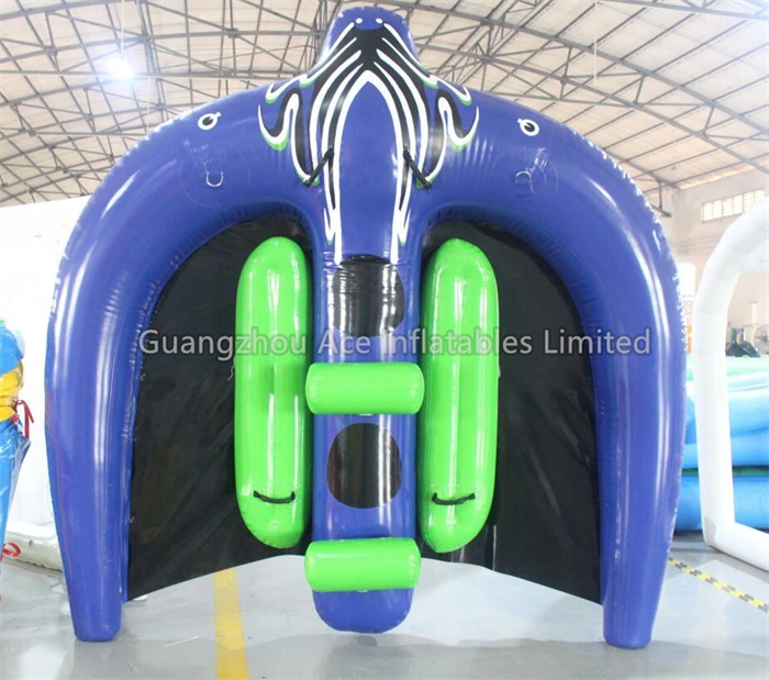 Barco remolcable inflable con pez volador: juego de deportes acuáticos hermético 1