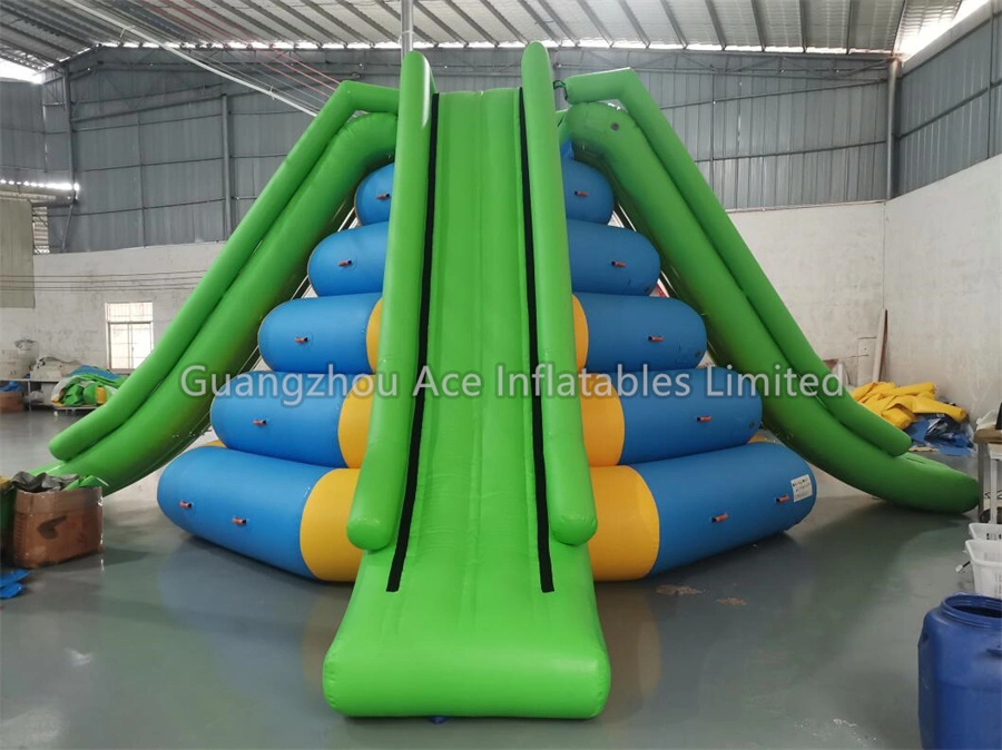 Tobogán acuático inflable para pared de escalada - Juego divertido de torre de agua 1