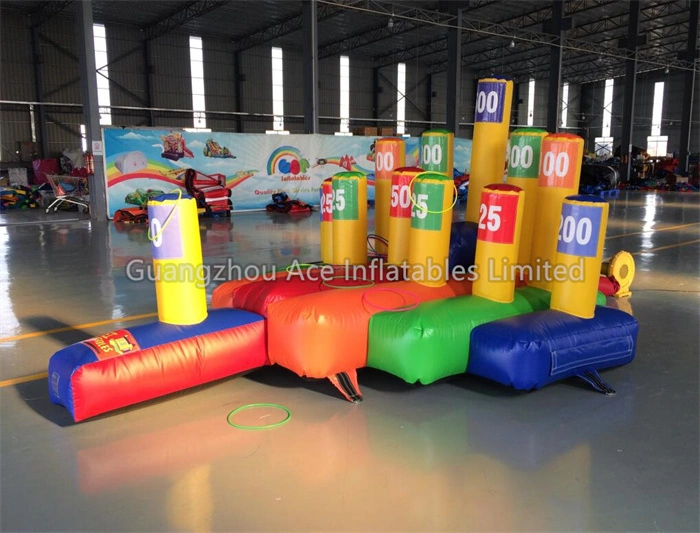 Inflatable Ring Toss Game for Parties - Fun for Kids and Adults with Blower 1