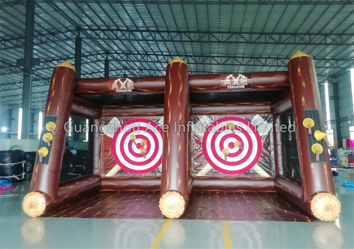 New Design Double Inflatable Axe Throwing Contest For Carnival Game 1