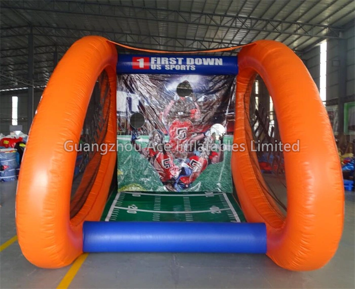 Juego inflable de disparos de pelotas de fútbol y rugby de primer intento 1