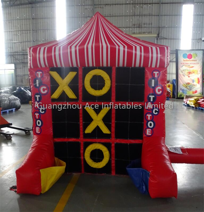 Interactive 4 Spot Inflatable Tic Tac Toe Game For Carnival Party