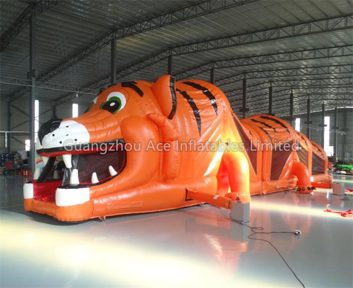 Outdoor Giant Commercial Inflatable Tiger Obstacle Course For Sale 1