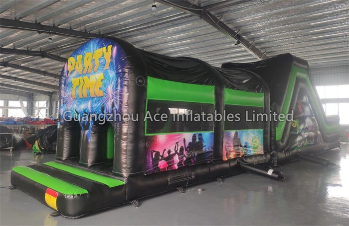 Commercial Party Time Theme Inflatable Obstacle Course for Kids 1
