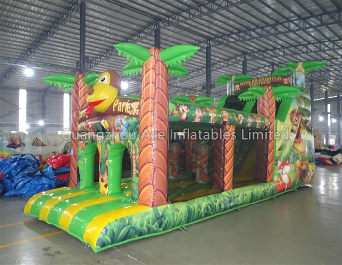 Animal Jungle Inflatable Obstacle Course: Perfect for Adventure Lovers 1
