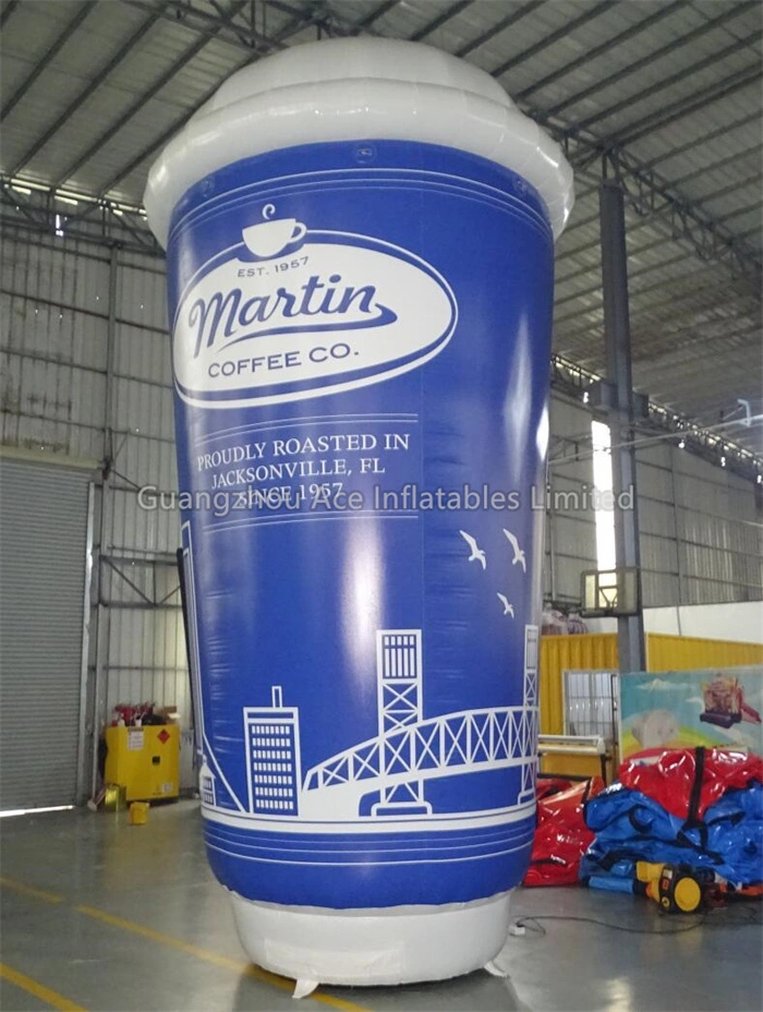 Giant 6m High Custom Inflatable Milk Tea Coffee Cup for Outdoor Advertising 1