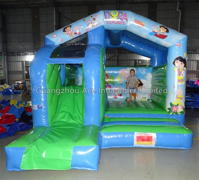 Castillo inflable Dora con tobogán combinado para niños 1