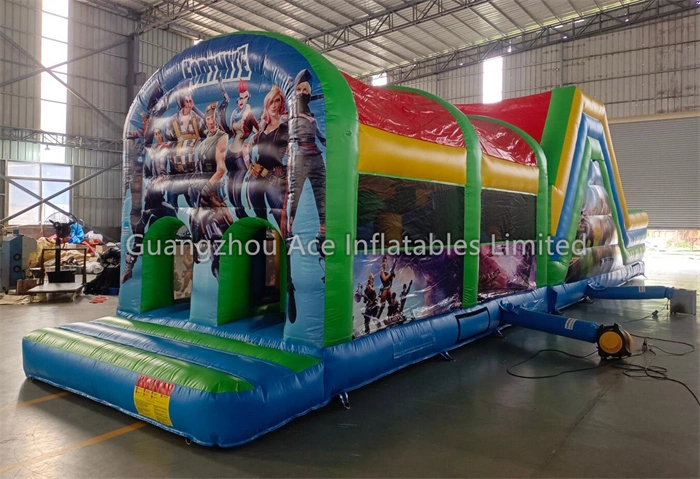 Inflatable fortnite obstacle course fun run game 1