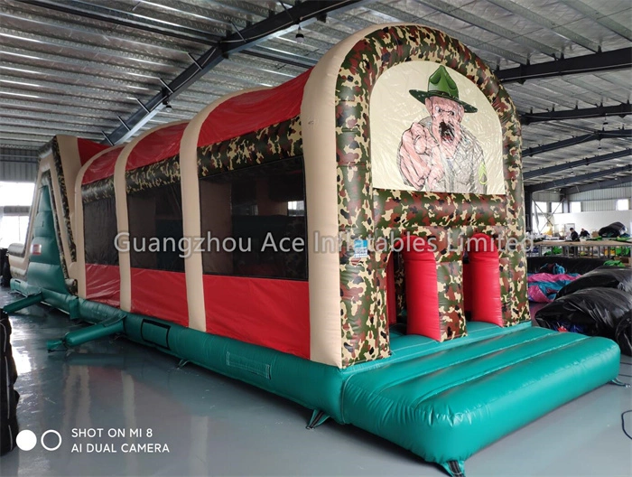 Inflatable Camouflage Obstacle Course Fun Run Game Commercial Grade 1