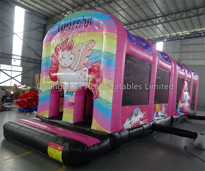 Inflatable Unicorn Obstacle Course Fun Run Game for Kids 1