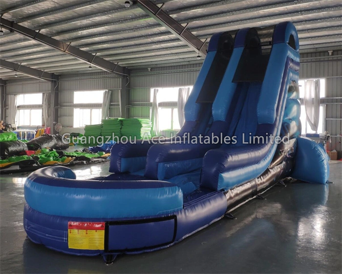 Tobogán acuático inflable con tiburones a la venta: divertido juguete de piscina para niños 1