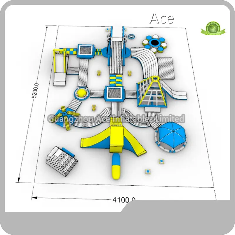 Aqua Inflatable Water Park 41*52m Or Customized Ace Company 1