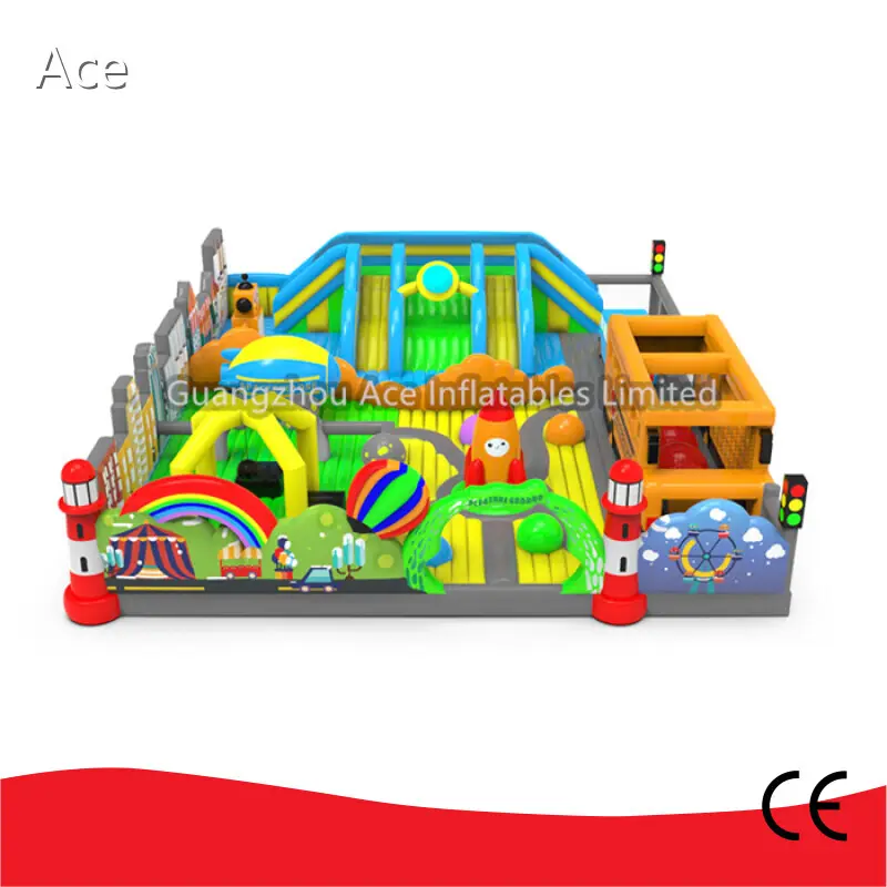 Inflation Inflatable Theme Park 12.6*15*3M/ 41.3*49.2*9.8FT - - Ace 1
