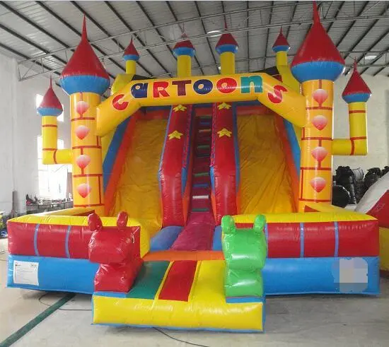 Cartoon Bouncy Castle Slide 1