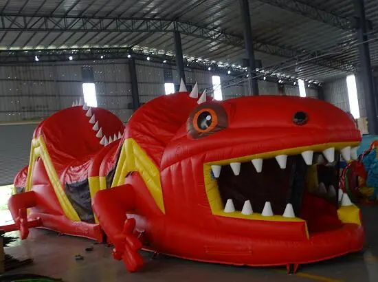 Red Lizard Inflatable Obstacle Course Bounce House for Sale 1