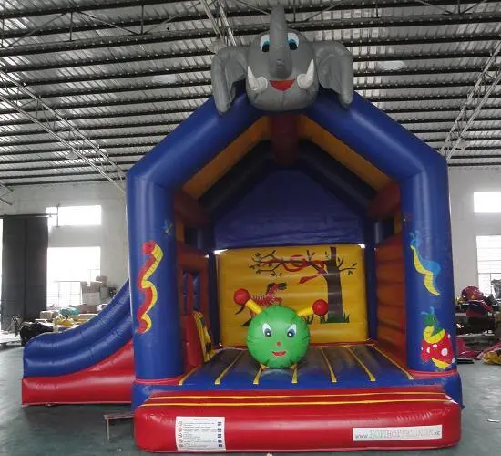 Elephant Bouncy Castle with Slide 1