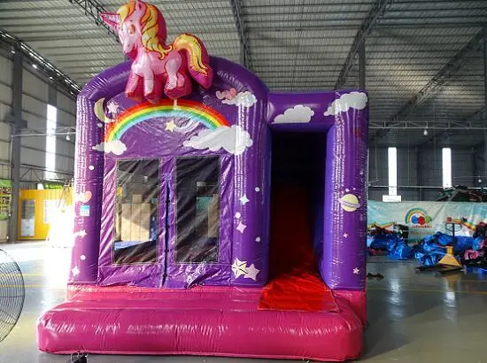 Unicorn Bounce House with Slide 1