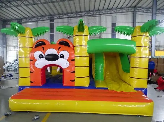Lion Bounce House Castle with Slide 1