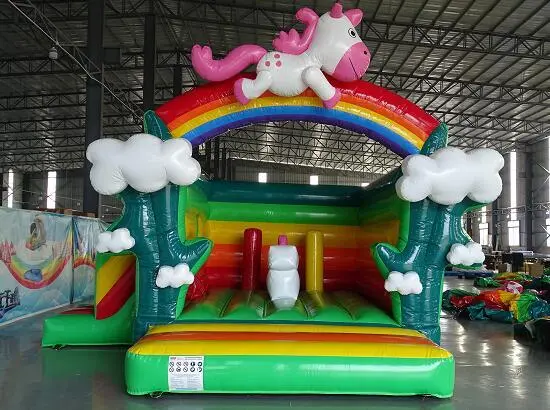 5x5m Unicorn Jump House with Mini Slide 1
