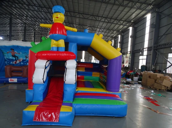 13x13ft Lego Bouncy Castle Slide 1