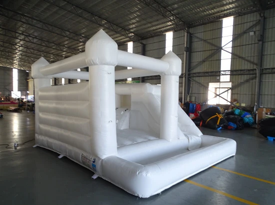 White Bouncy Castle with Ball Pit 1