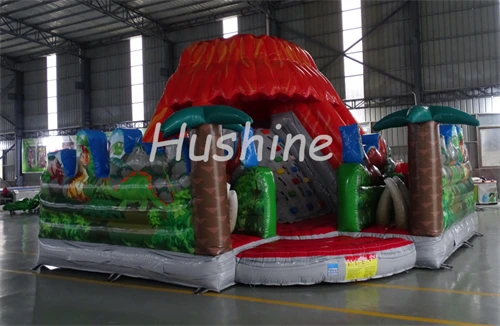 Volcano Dinosaur Inflatable Playground Bouncy Castle 1